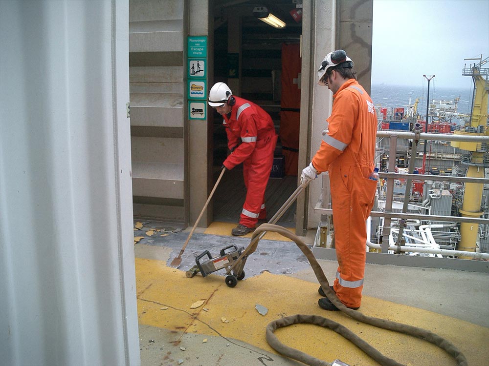 The process of Coating Removal In Offshore by RPR Technologies